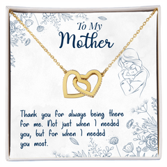 Thank You For Always Being There - Interlocking Hearts Necklace